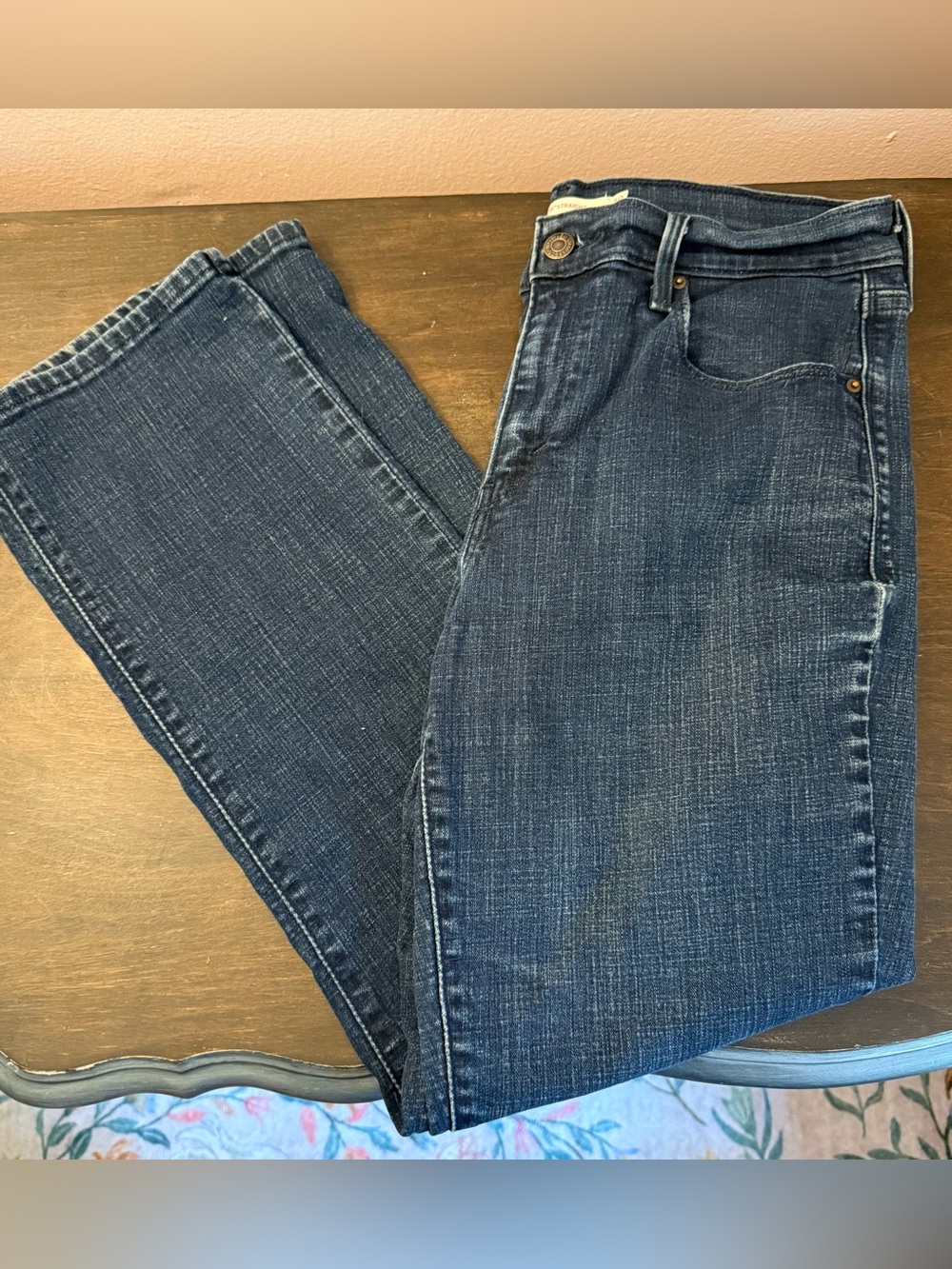 505 Straight Levi's Straight Leg Jeans in Dark Blue Wash